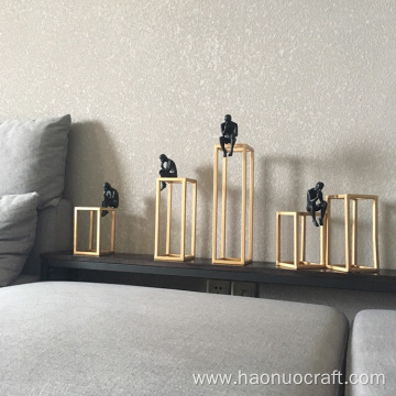 adornos de marco de hierro forjado de habitación modelo moderno simple